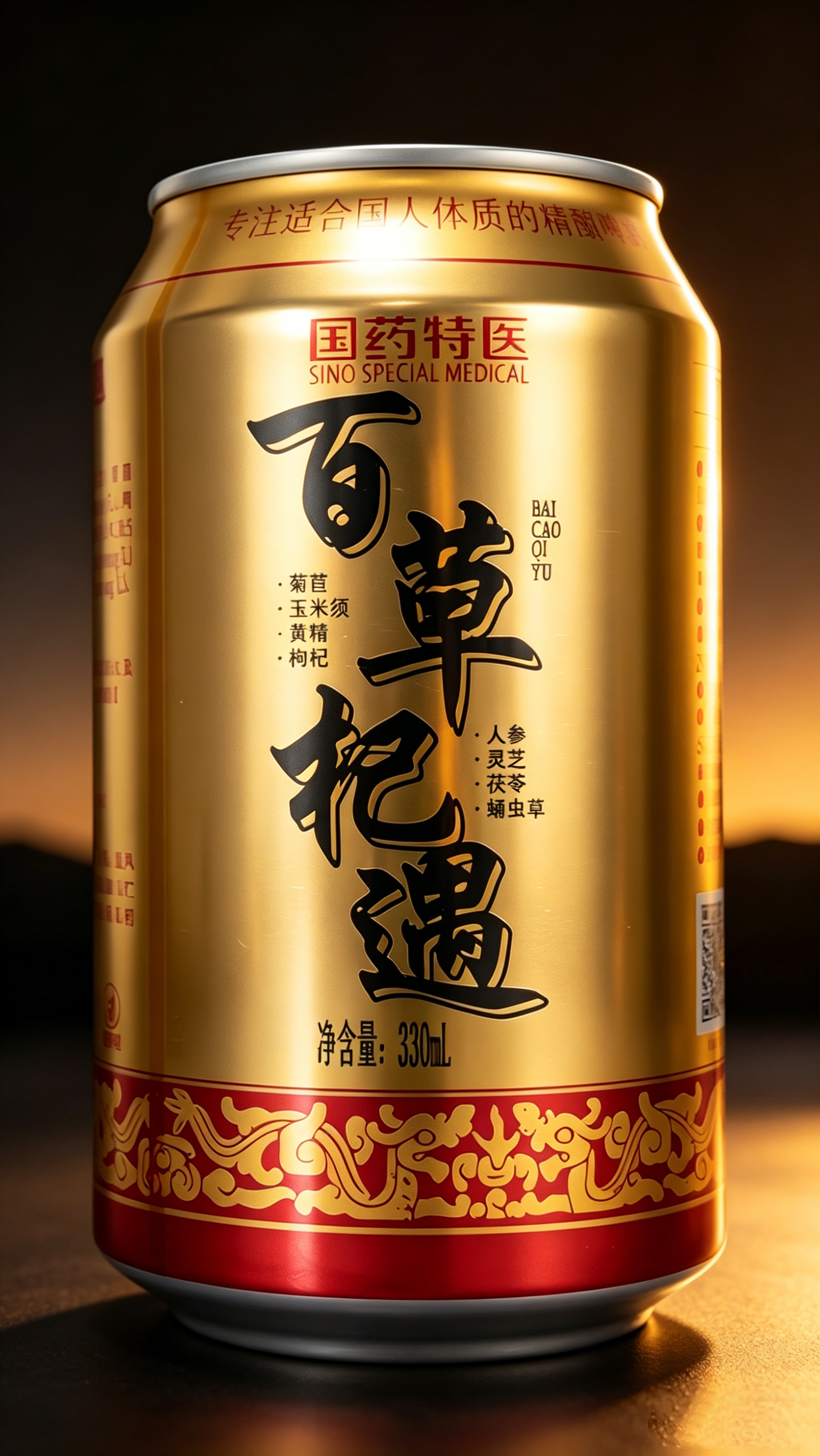 百草杞遇7+1精酿啤酒主视觉